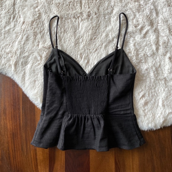 Zara Linen Pleated Top - Picture 2 of 4